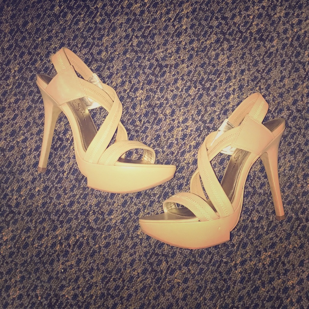 JESSICA SIMPSON NUDE STRAPPY SEXY HEELS 6